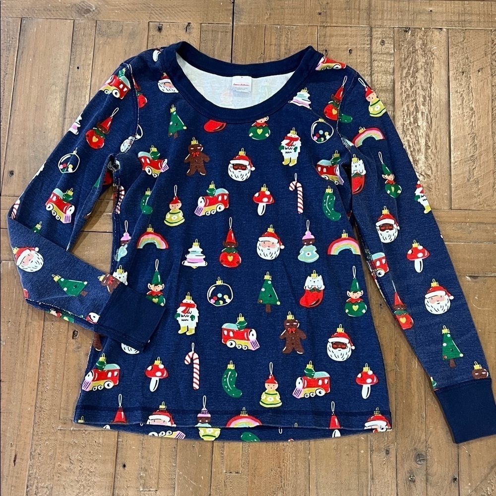 Hanna andersson Christmas ornament adult medium cotton pajama top holiday